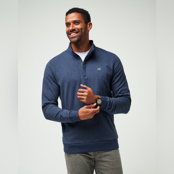 Travis Mathew Other - Travis Mathew Cloud Quarter Zip 2.0 Heather Blue size XL